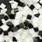 Oceanside Compatible™ Small Black and White Mosaic Stained Glass Squares, 8oz.
